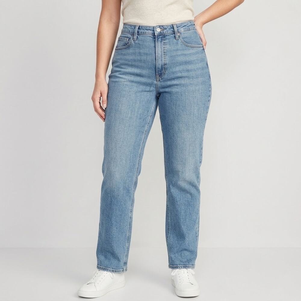 Old Navy Jeans Womens 16 Tall Extra High Rise Straight Secret Smooth Pockets